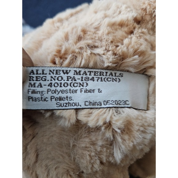 Gentle Treasures Terrier Dog Plush Weighted Brown Sitting Plaid Hat Scarf Feet‎ - Picture 6 of 8